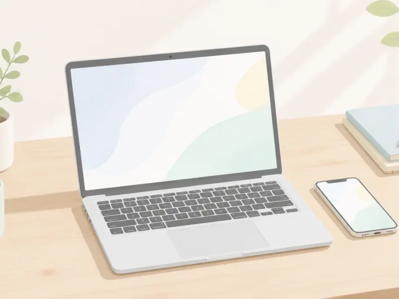 ノートパソコンでWordPressの管理画面を見ている